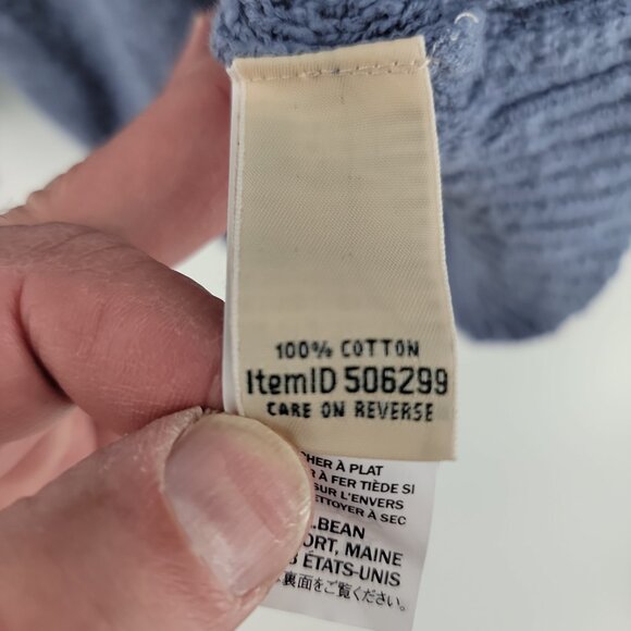 L.L.Bean Lightweight Cotton Knit Sweater | Blue | Small - Picture 5 of 7